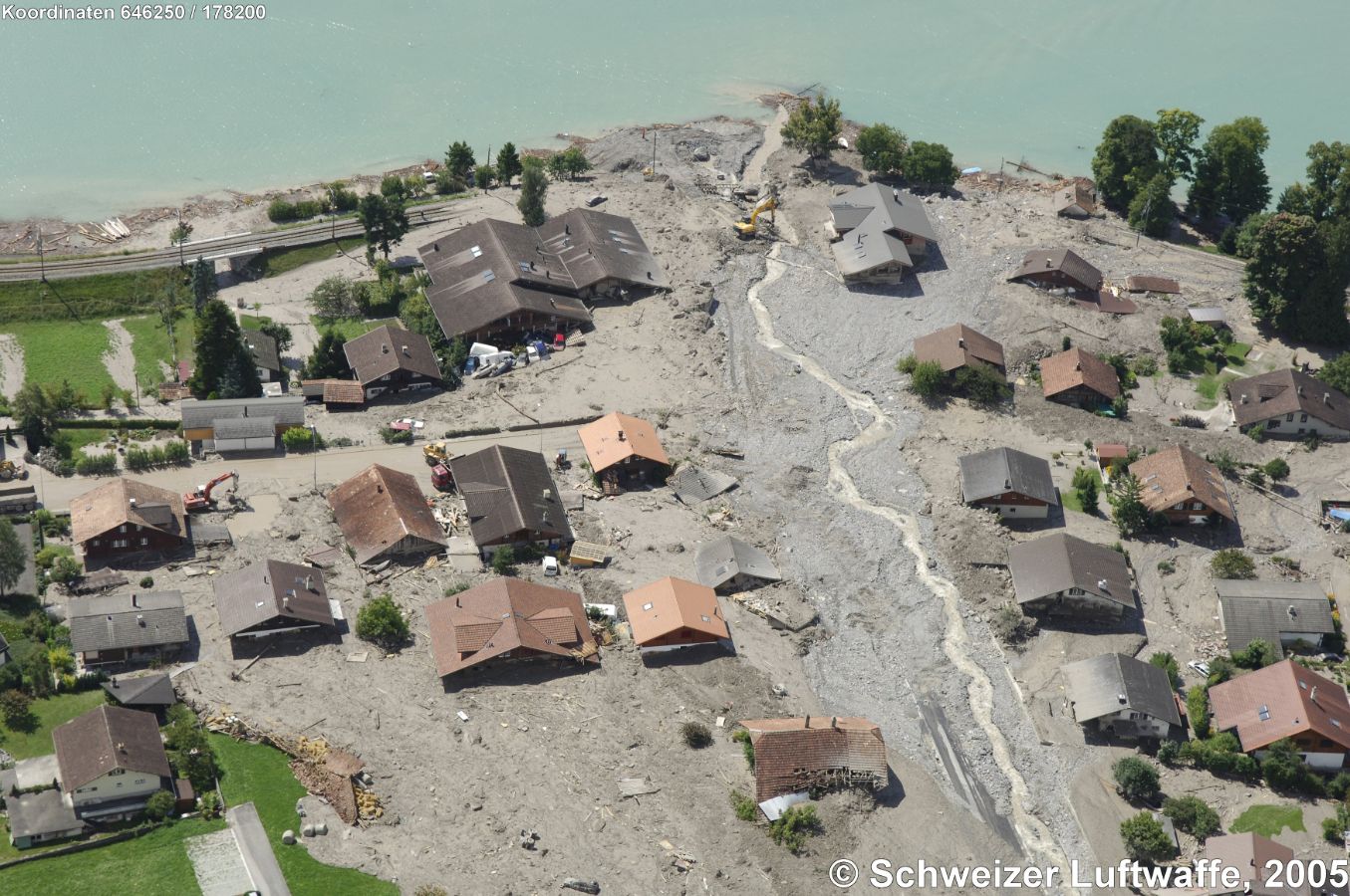 Hochwasser mit Murgängen, Brienz, August 2005 (2)
